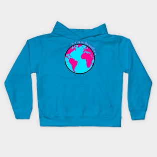 Travel the world - cute earth design Kids Hoodie